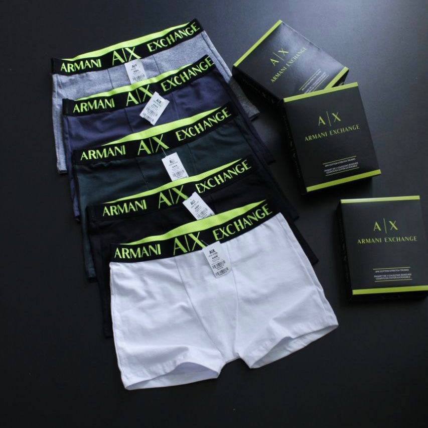 paquete de 6 calzoncillos Armani Exchange Green