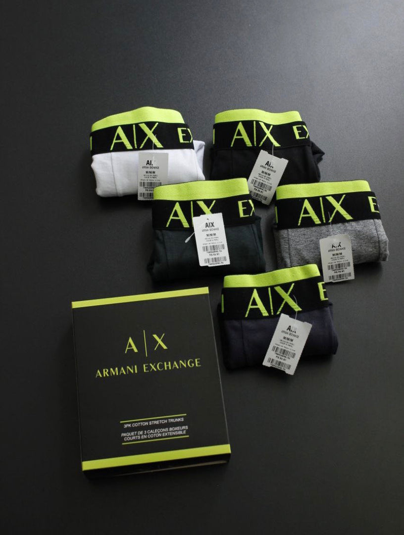 paquete de 3 calzoncillos Armani Exchange Green